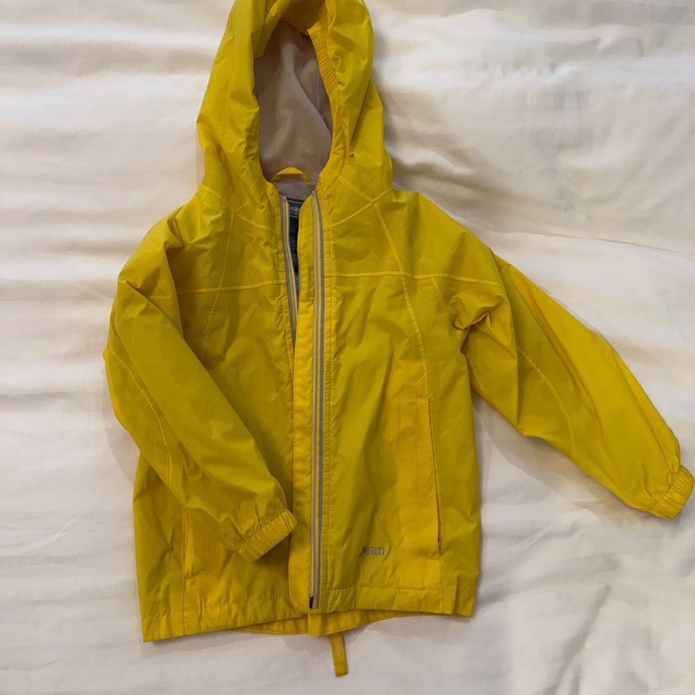 L.L. Bean Bright Yellow Kids Raincoat